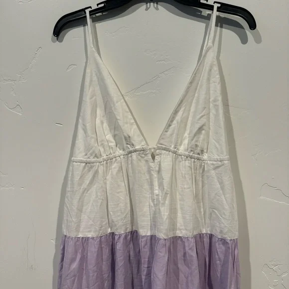 Anthropologie The Raya Colorblock Maxi Dress: Purple and White - Picture 4 of 16